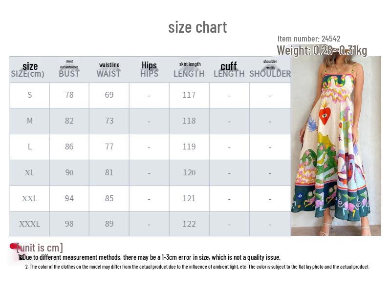 Temperament Fashion European & American Sling Casual Summer Elegant Women's High-Waist Print Dress 2025