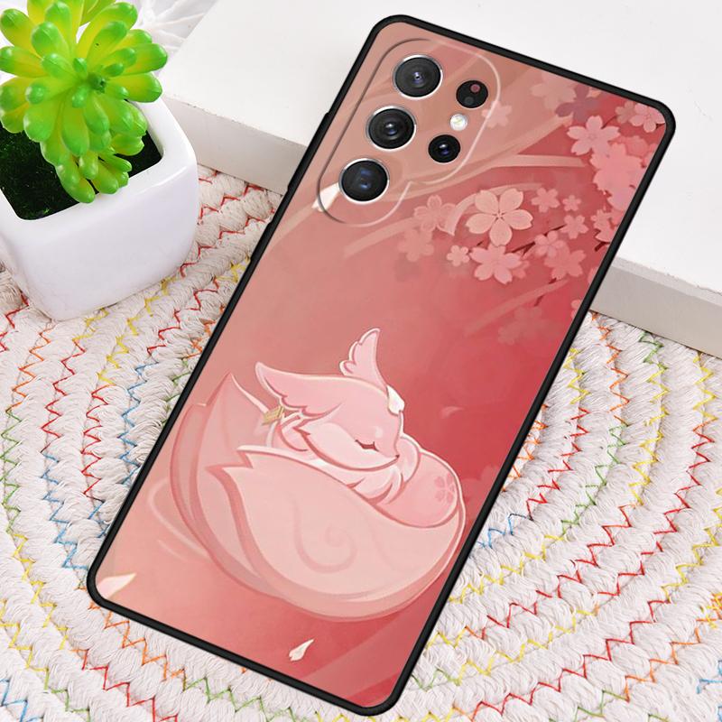 Genshin Impact Yae Miko Silicone Phone Case For Samsung Galaxy Note 10 Pro S26 S25 S24 S23 S22 S21 Plus S25Ultra Capa Cover
