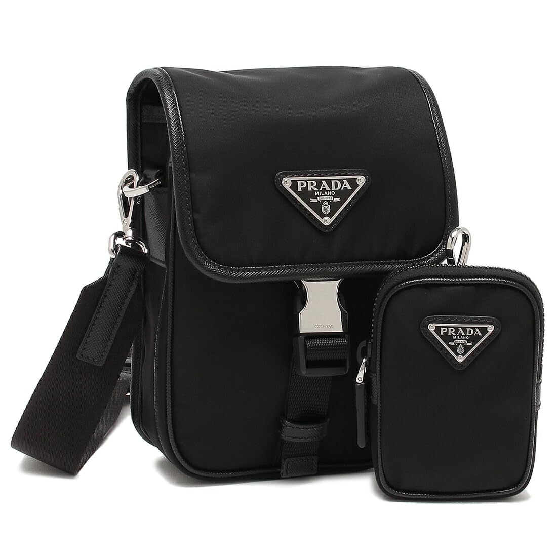 

Shoulder Bag Renylon Saffiano Shoulder Bag Triangle Logo Black Men Women 2VD043 2DMH F0002 XOP [Prada] [Item]