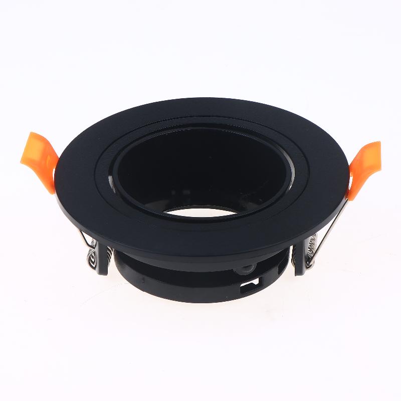 1Pcs White Black Round Light Kit Gu10 Base Lamp Holder Adjustable Ceiling Spotlight Shell Accessories