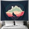 Wolf Mountain Tapestry Forest Animals Nature Wall Hanging Psychedelic Home Decor Bohemian Hippie Room Aesthetic Tapestry