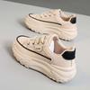 Scarpe da ginnastica sportive casual con suola spessa 22 nuove autunno e inverno rialzanti papà scarpe bianche scarpe muffin in pelle