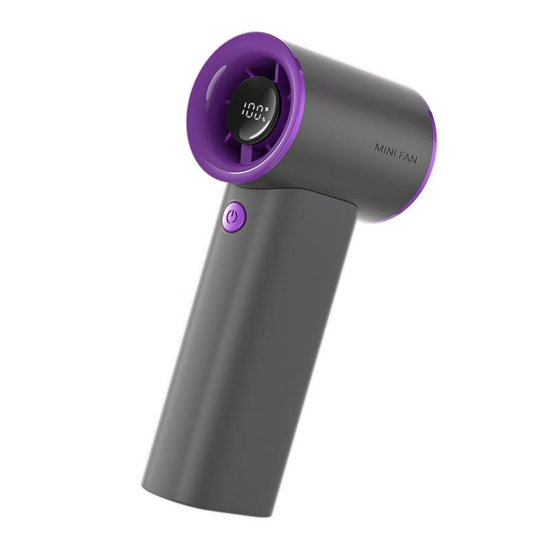High-Speed Turbo Mini Handheld Fan with USB Charging and 100-Speed Settings 60.1*42*130.2 mm
