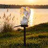 French Retro Courtyard Decor Solar Angel Garden Light, Waterproof Pathway Lighted Praying Warm LED Yard Path Lighting Statue with Stake for Patio Lawn
