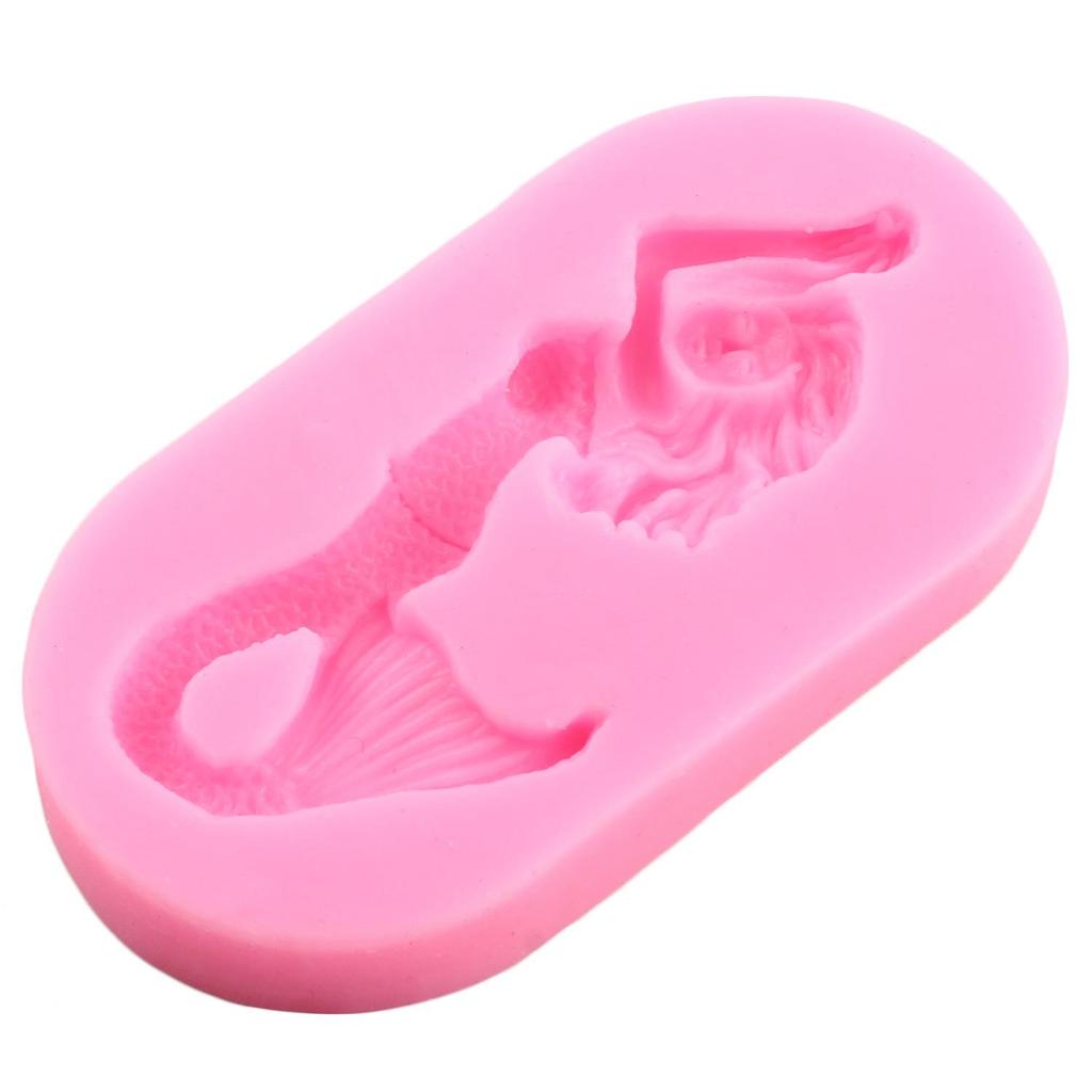 Mermaid Silicone Mold Fondant Cake Decorating Tools Fishtail Chocolate Mould Birthday Wedding Gumpaste Sugarcraft Baking
