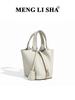 Genuine Leather Women's Bucket Bag - Cowhide Handbag, High-End Women's Tote and Mommy Bag, Vegetable Basket Style 2026 New Release.