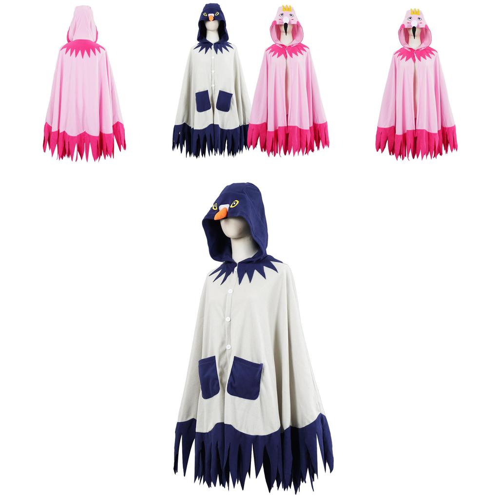 Vintage Stage Costume For Women Polyester Fluffy Flamingo Cape For Halloween Performances