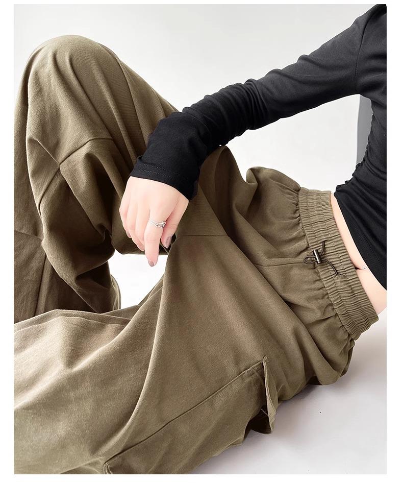 Women’s High Waist Wide Leg Windproof Cargo Pants - Black, Spring/Summer 2025 Collection