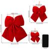 Christmas Bow Red Velvet Multiple Sizes Set Christmas Tree Decoration Festive Holiday Home Wall Door Ornament Collectible Gift