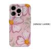 Soft Pink Florals Phone Case for IPhone 17AIR 16E 16 15 14 13 12 11 17 Pro Max Plus Double-layer Back Cover