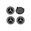 4 Pices Cache Moyeux Compatible with Mercedes Benz 75mm Cache De Roue Centrale ABS Accessoires De Voiture