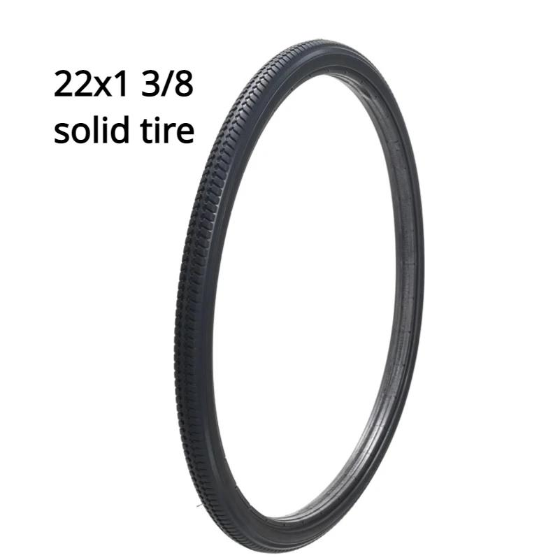 22/24 Zoll Vollgummi-Reifen22/ 24X1 3/8 Aufblasbarer-Frei-Rad-Reifen Vollgummi-Reifen für manuellen Rollstuhl Hinterrad 37-451 Teile