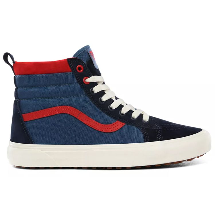 Vans Sk8 Fabric Versatile Comfortable High-Top Skate Shoes Unisex Sneakers Blue Red VN0A4BV72UP