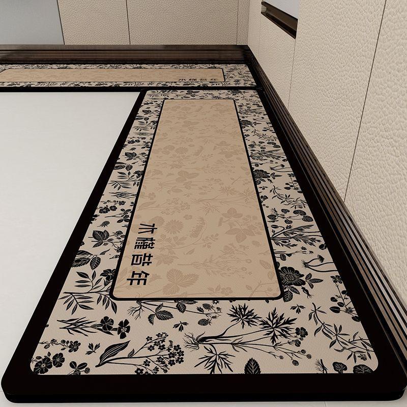 Elegante Retro Keuken Strip Vloermat, Oliebestendig Antislip Spatbestendig Gedempt Runner Mat voor Keuken Gang 1PC45X70cm 18x28inch