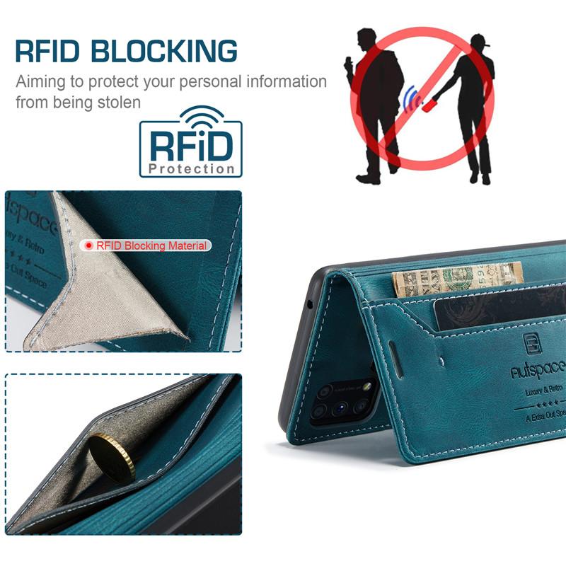 For Samsung Galaxy M31 Case Wallet Magnetic Card Flip Cover For Galaxy M31 Case Luxury Leather Phone Cover Stand