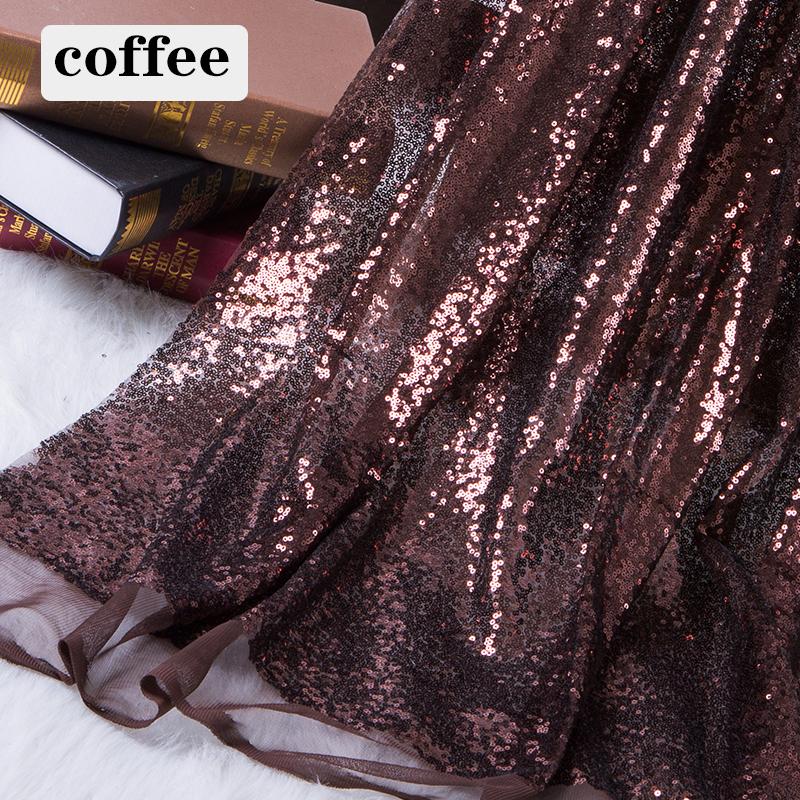 Width 130x50cm Sequin Fabric Sparkly Rose Gold Silver Glitter Fabric For Clothes Stage Party Wedding DIY Decoration