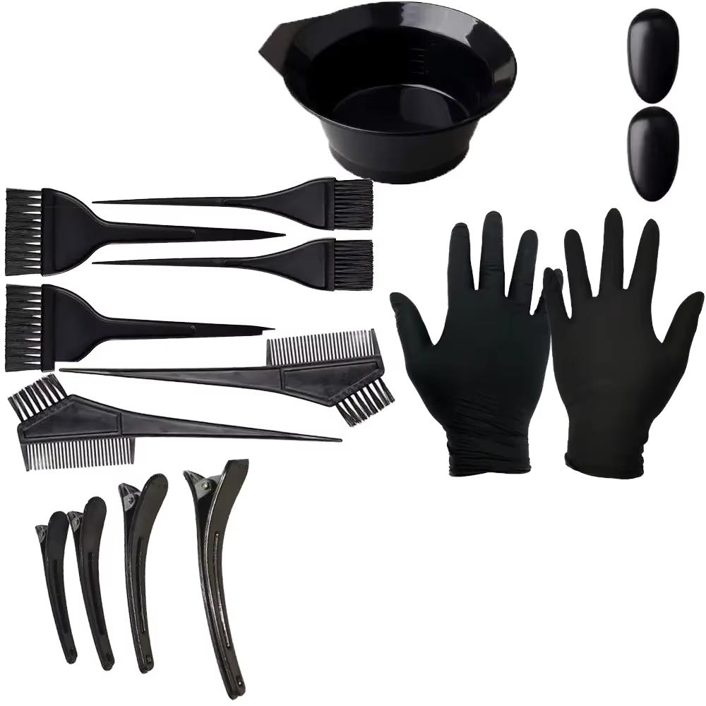 Hair Dye Brush and Bowl Set, DIY Salon Hair Dye Set Tools. Hair Dyeing Bowl/dyeing Brush/earmuffs/gloves/hair Dyeing Comb