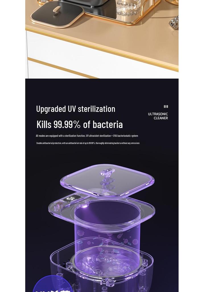Ultrasonic Cleaning Device for Glasses, Jewelry, Braces & Contact Lenses