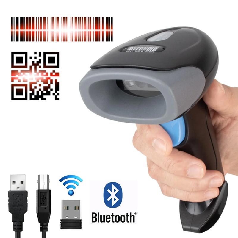 1D/2D Barcode-Leser USB Kabelgebunden/Drahtlos 2.4G WIFI Bluetooth Handheld Barcode QR-Code Scanner CMOS Bild Hochgeschwindigkeits-Dekodierung