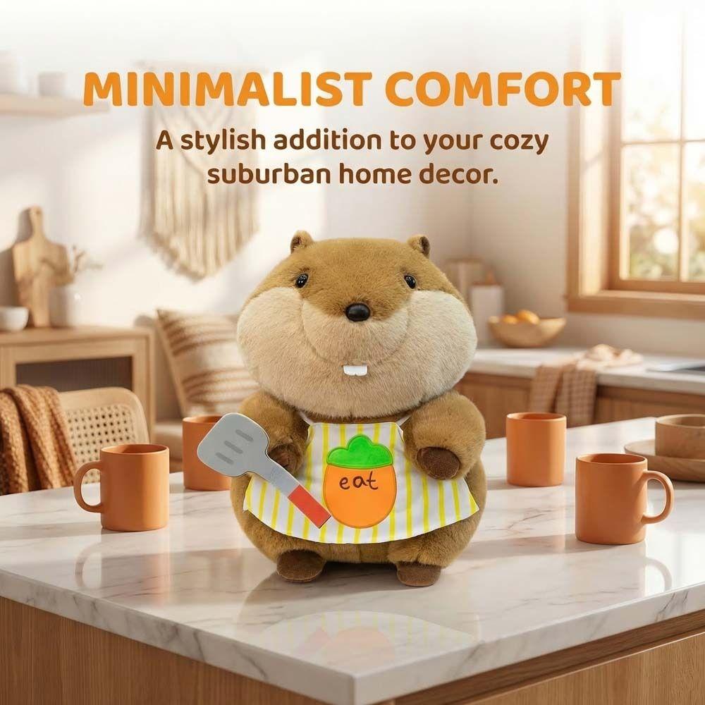 Back Cushion Groundhog Plush Toy Stuffed Animals Big Tooth Mouse Doll Children Gift