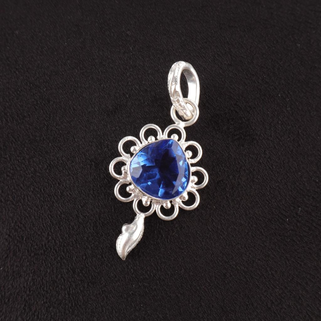 December Natural Tanzanite Best Sisters Gift Pendant Jewelry 925 Sterling Silver PP-4-4