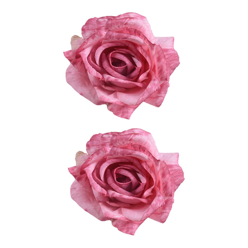 Set Of 2 Decorative Rose Design Curtain Clips Holdbacks Polyester Fabric For Living Room Bedroom Decoration
