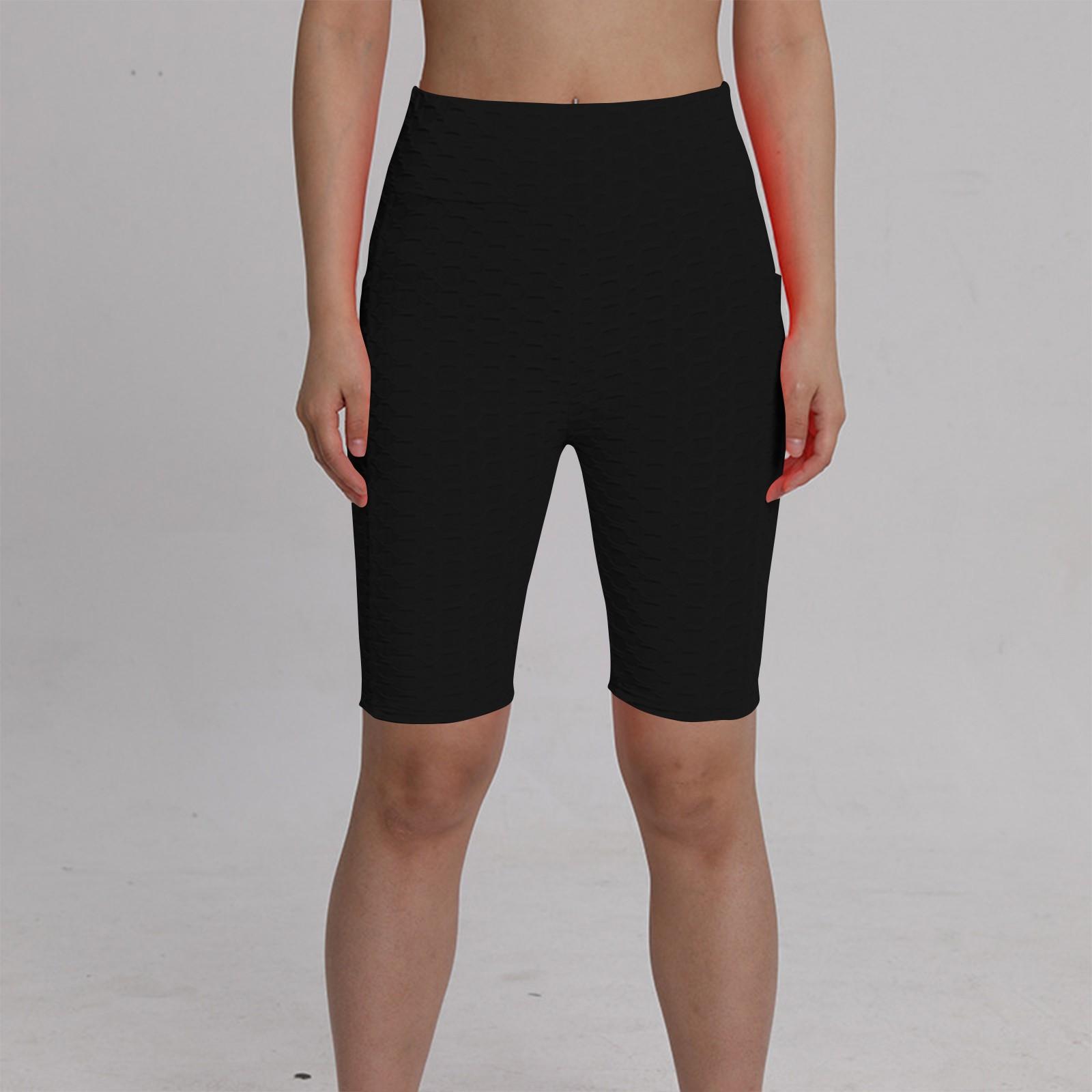 

Женские сексуальные капри, йога, фитнес, персики, ягодицы, спортивные леггинсы с карманами XXL чёрный