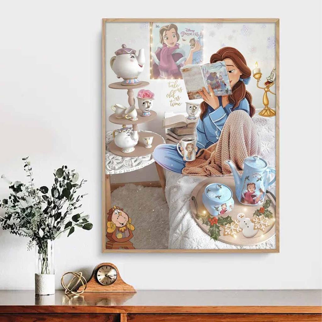 5D Diy Diamond Painting The Princess Reading Books Full Drill Rhinestones Mosaic Embroidery Handmade Products Home Decor Gift