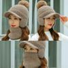 Hat Balaclava Set Beanie Scarf Set Winter Warm Knit Hat Scarf Set Skullies Beanie Men Ear Head-Neck Cover Ski Beanie Hat