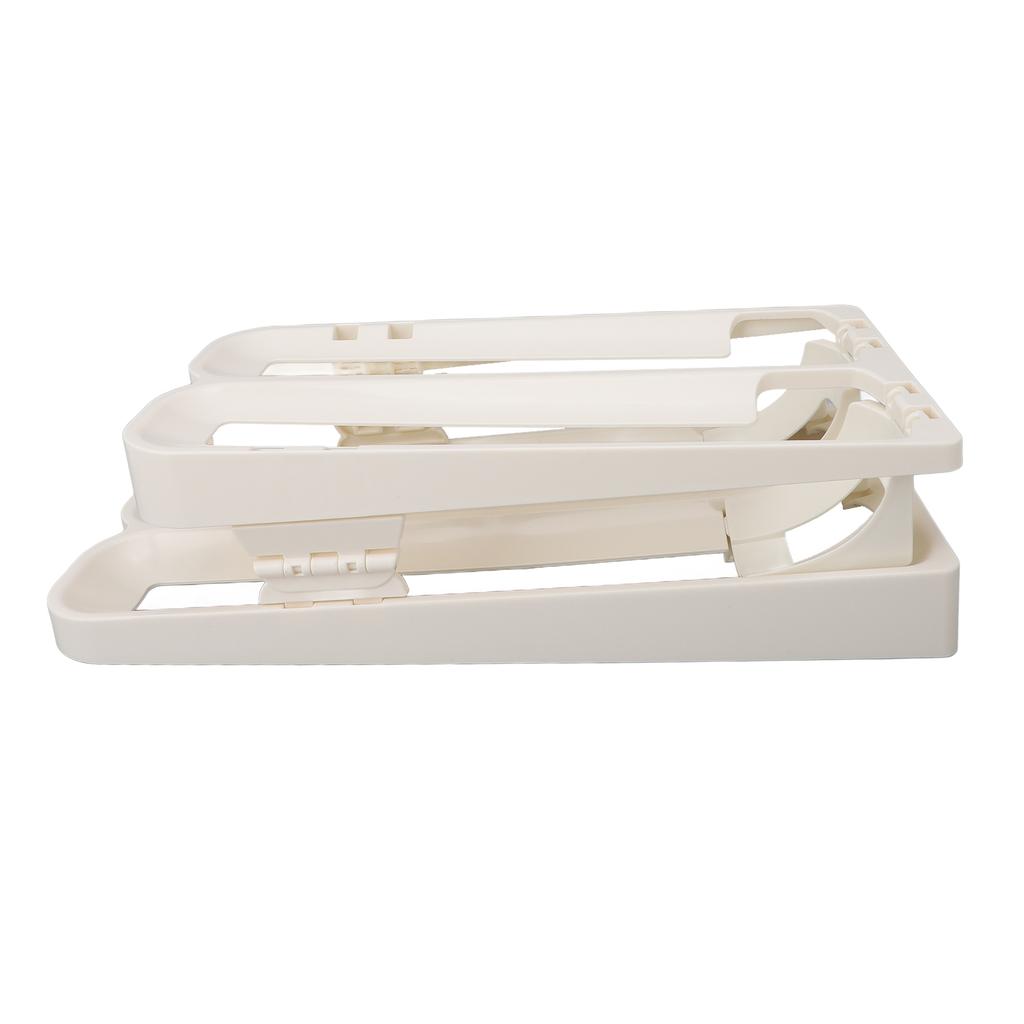 Refrigerator Eggs Dispenser Space Saving Foldable Rolling Fridge Egg Organizer for Home