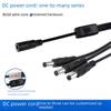 DC5.5 Female To 2/3/4 Male Monitor Power Cable 12V 5A Pure Copper for LED Light Strings