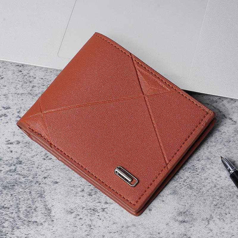 Men's Slim Trifold Wallet with Multiple Card Slots - Casual and Stylish