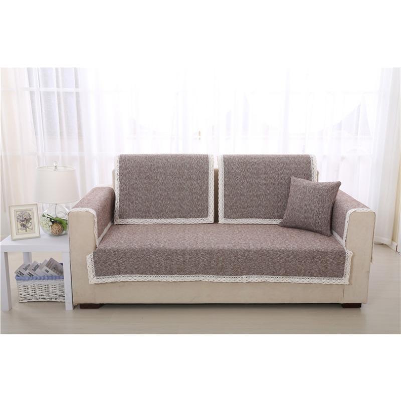 Sofa Cushion Fabric Four Seasons Sofa Slipcover Universal Autumn Linen Simple Modern Thickened Non-Slip Sofa Covers