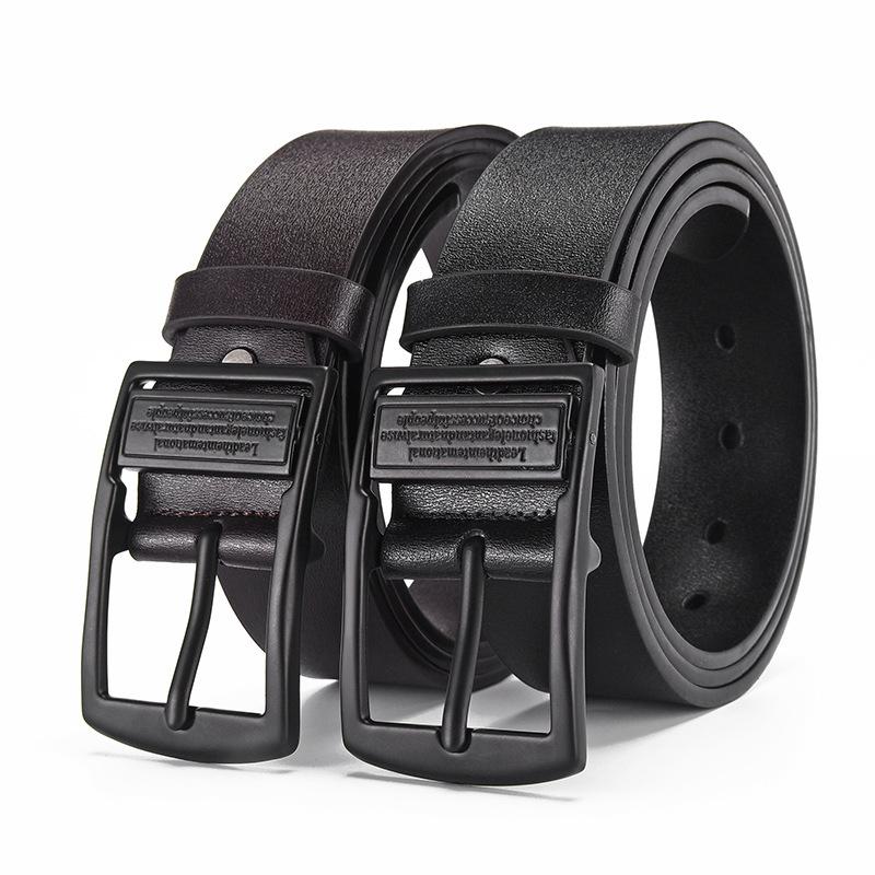 Men's PU Vintage Pin Buckle Leather Belt - Casual & Business Versatile Accessory for Jeans