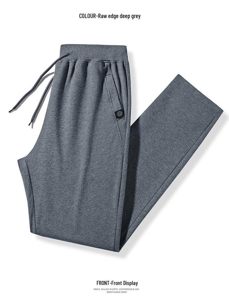 Herren Reine Baumwolle Locker Gerade Bein Jogginghose - Trendig, Lässig, Sportliche Hosen mit Bündchen am Knöchel für Frühling/Herbst.