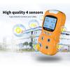 Portable Gas Detector, Gas Clip 4 Gas Monitor Meter Tester Analyzer, Rechargeable LCD Display Sound Light Shock Air Quality Tester, 2 Year