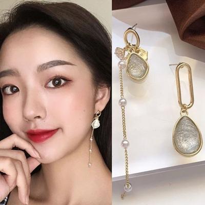 Gold Drop Earrings, Classic Style, Unbalanced Earrings