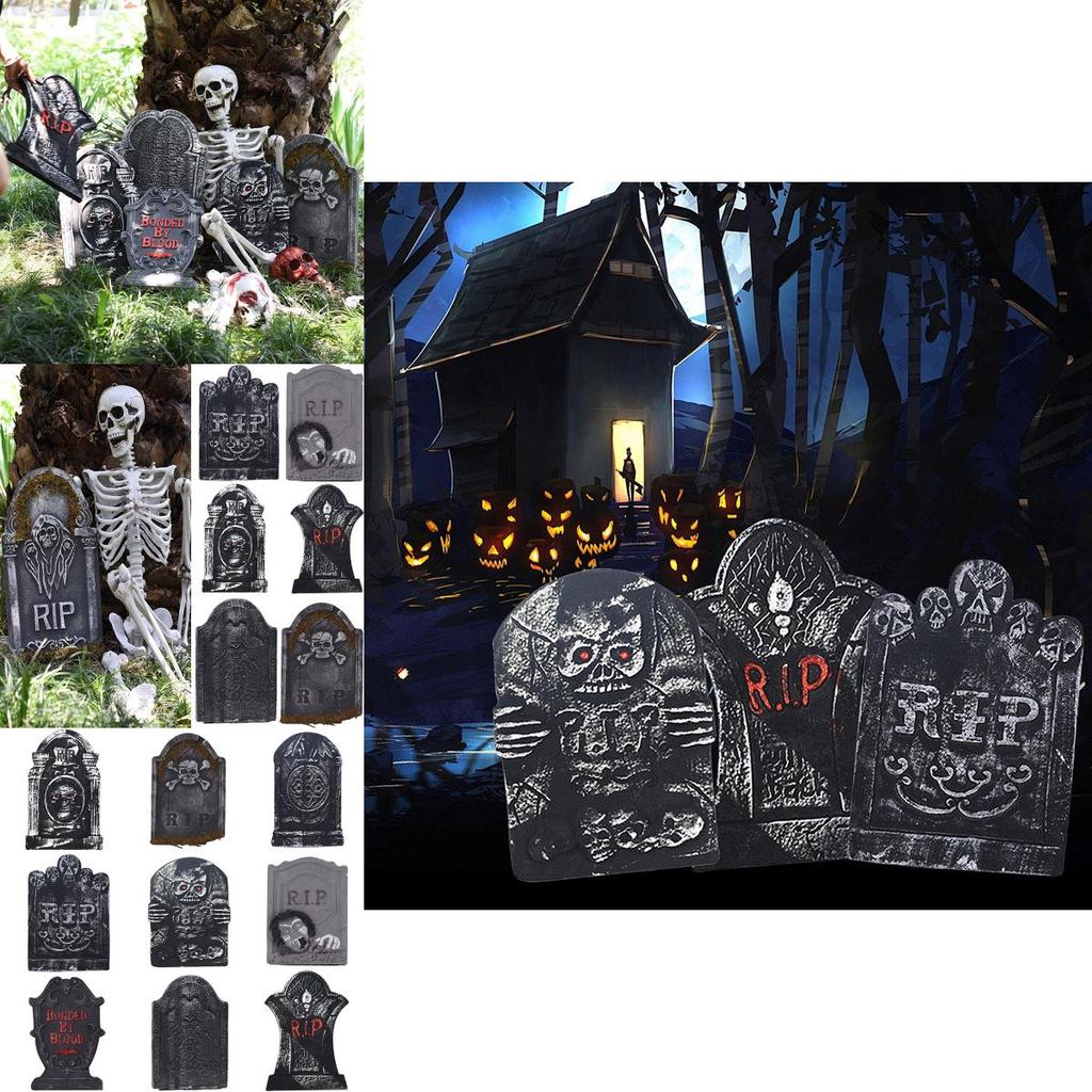 Lightweight And Durable Foam Tombstone For Halloween Party Graveyard Decoration