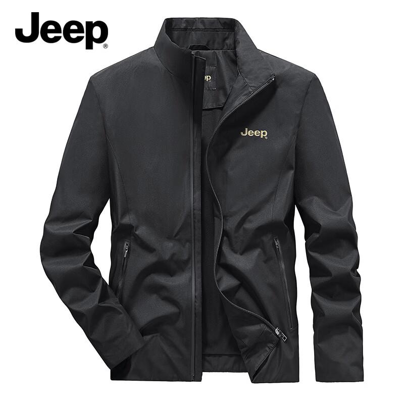Jeep Men's Stand Collar Casual Jacket