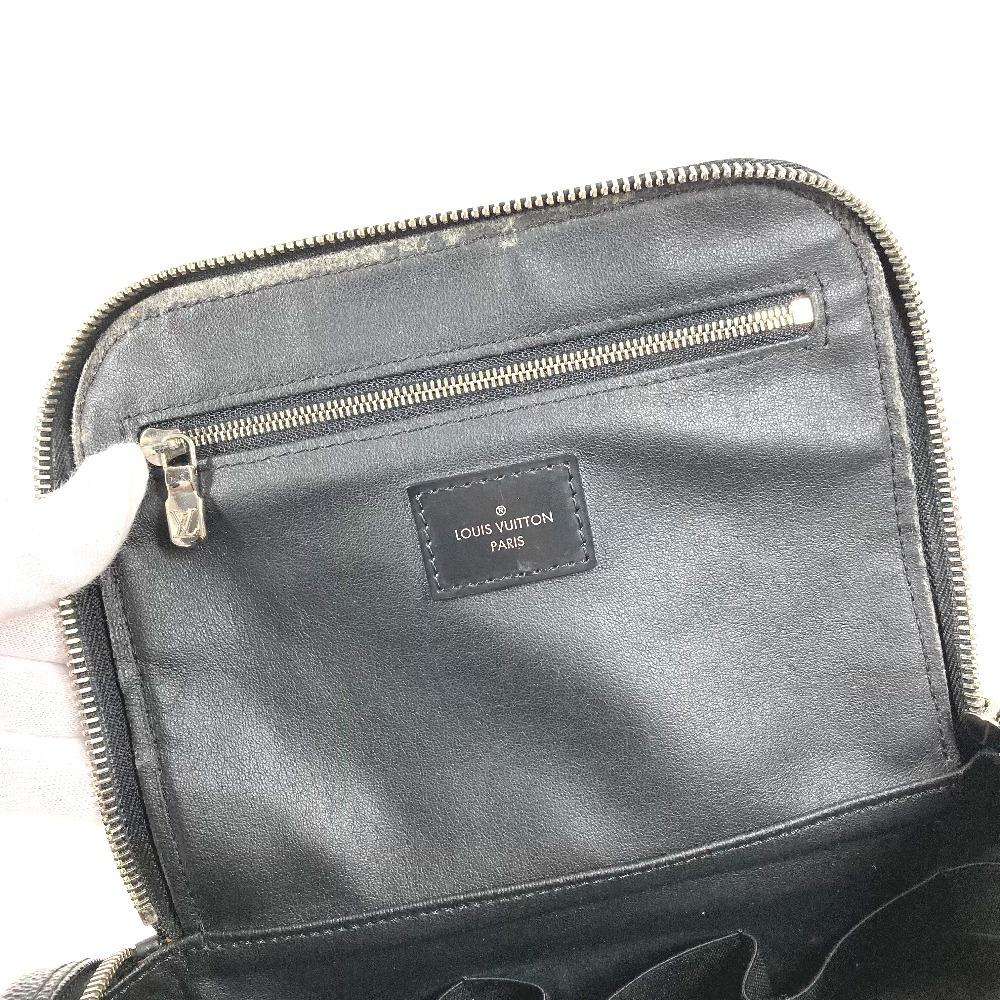 Louis Vuitton N47625 Damier Graphite Makeup Cosmetics Pouch Clutch Bag