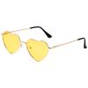 Fashion Women's Metal Heart Shaped Sunglasses Gradient Outdoor Goggles Female Eyewear UV400 Shades Metal Women Girls Sunglasses