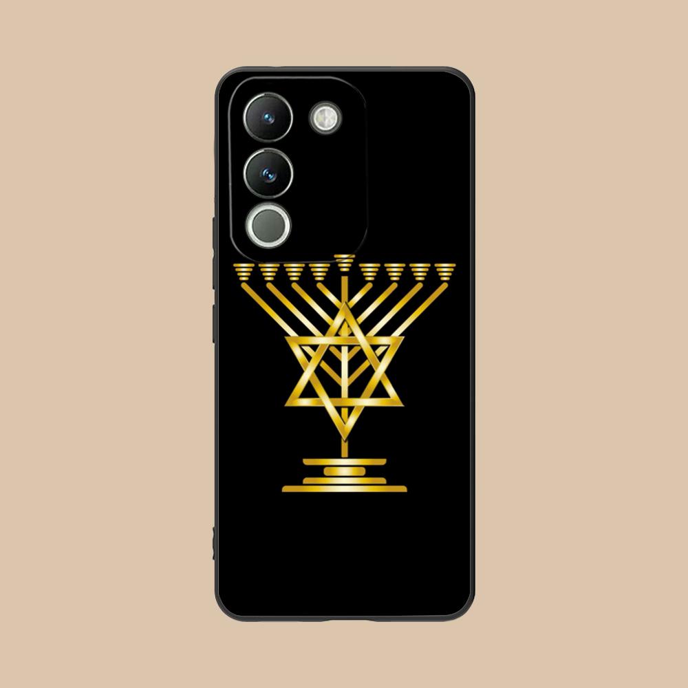 Jewish Hanukkah Mobile Phone Case for VIVO Y77 76 75 74 73 72 58 56 55 51 50 38 36 Y19 Y18 Y03 Y01 5G Colorful Printing Cover