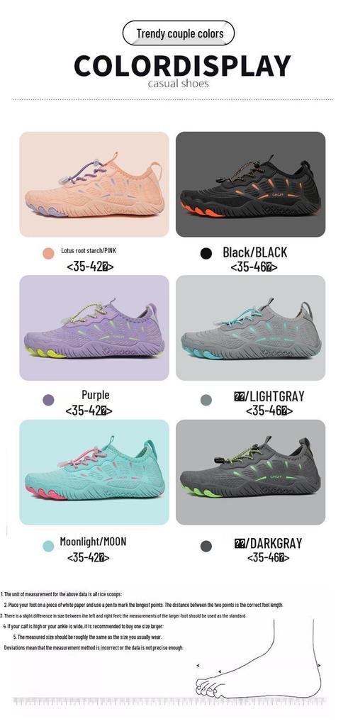 Unisex Quick-Dry Five-Finger Water Shoes for Outdoor Activities: Creek, Beach, Diving, Swimming, Fitness, Cycling
