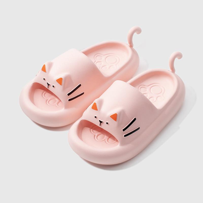 Cute Cartoon Daily Slippers for Women's In Summer Outwear 2024 New Type One Line Drag Thick Sole Durable Home Anti Slip Slippers