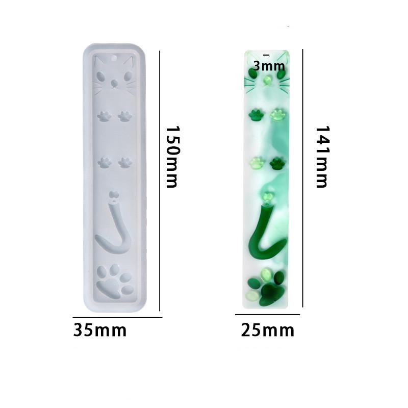 Leaves Bookmark Silicone Mold Rectangle Bookmark Epoxy Resin Casting Molds for DIY Epoxy Resin Crafts Making Tools