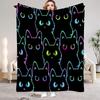 1Pc Digital Printed Catthemed Flannel Blanket Mattress Cover Blanket for Family BedsSofasOfficesOutdoor Camping