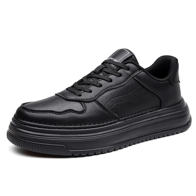Sapatos Plus Size para Homem 38-45 Moda Outono Homem Cadarço Plataforma Sandálias de Cunha Confortáveis Antiderrapantes Tênis Casuais Esportivos Sapatos de Homem