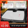 Autocollant de Voiture Pare-brise Avant de Voiture Pare-soleil Pliable Housse de Pare-soleil pour Tesla Model Y Model 3 2017-2023/MODEL3 Highland 20