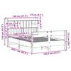 VidaXL Lit bibliothèque sans matelas blanc 140x200 cm bois pin massif 3323027