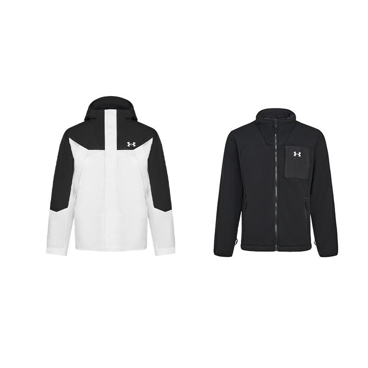 Under Armour Comfortable Brand Logo Hooded Skin-Friendly Three-In-One Jacket Unisex Jackets 6012831-100
